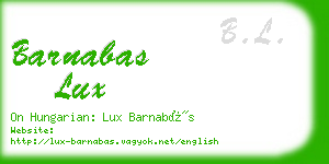 barnabas lux business card